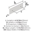 thumbnail image 6 of Amerock Maymont 3 inch (76mm) Center-to-Center Rectangle Polished Chrome Cabinet Pull Backplate, 6 of 7