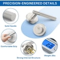 thumbnail image 2 of Matte Door Handles Interior Knurled Privacy Door Handles Heavy Duty Door Lever for Bedroom or Bathroom Reversible Keyless for Left Right Handed Doors AM, 2 of 7
