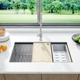 thumbnail image 2 of BeesClover Contemporary Undermount Kitchen Sink, Made from 304 Stainless Steel, 2 of 7