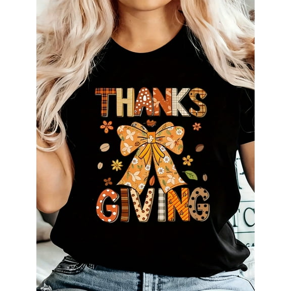 Comfort Coquette Bow Thanksgiving T-Shirt, Autumn Fall Shirt, Thanksgiving Shirt, Thankful Shirt, Thanksgiving Gift