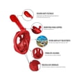 thumbnail image 2 of Mascara  Xtellar Snorkel 180º Rango De Visión Lentes Antiniebla XL Color Rojo, 2 of 4