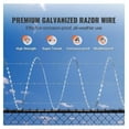thumbnail image 2 of Razor Wire 246ft, 5 Rolls Razor Barbed Wire Fencing, Galvanized Razor Wire for Security, Garden Protection, Anti-Climb Fence, 2 of 6