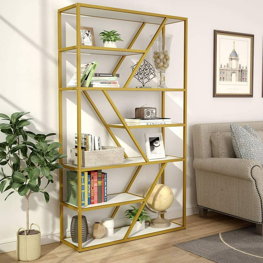 Tribesigns 7Tier Open Bookshelf, Modern Etagere Bookcase Display Shelf