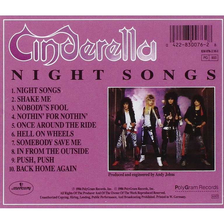 Cinderella - Night Songs - Music & Performance - CD, 1 Disc