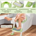 thumbnail image 4 of BRINJOY Potty Training Seat with Step Stool Ladder, Foldable Toddler Potty Seat for Toilet with Splash Guard, Cushioned Seat, and Anti-Slip Pad for Girls & Boys (Green), 4 of 7