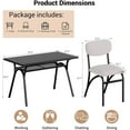 thumbnail image 2 of 5 Piece Dining Table Set for 4, Kitchen Table and Chairs for 4, Modern Dining Room Table with Storage Rack for Small Space, 2 of 7
