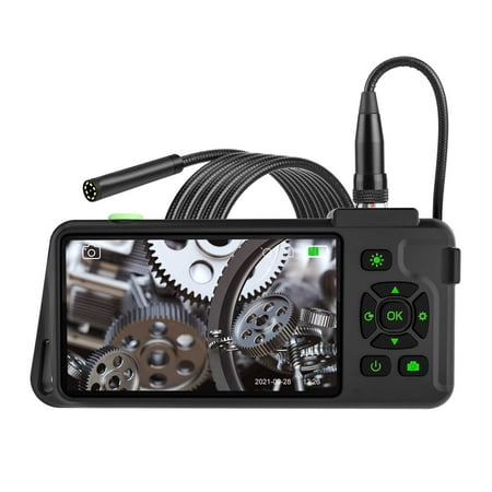 

Industrial with 4.5-inch IPS Color Display 1080P Photos Videos Snake with 8 Lights Borescope IP67 Waterproof 2 Million Pixels Inspection with TF Slot for Maintenance
