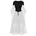 thumbnail image 1 of Gothic Dress Off Shoulder Lace Bat Sleeve Elegant Women Gown, 1 of 5