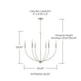 thumbnail image 5 of Capital Lighting 452161 Ansley 6 Light 30" Wide Taper Candle Style Chandelier - Nickel, 5 of 7