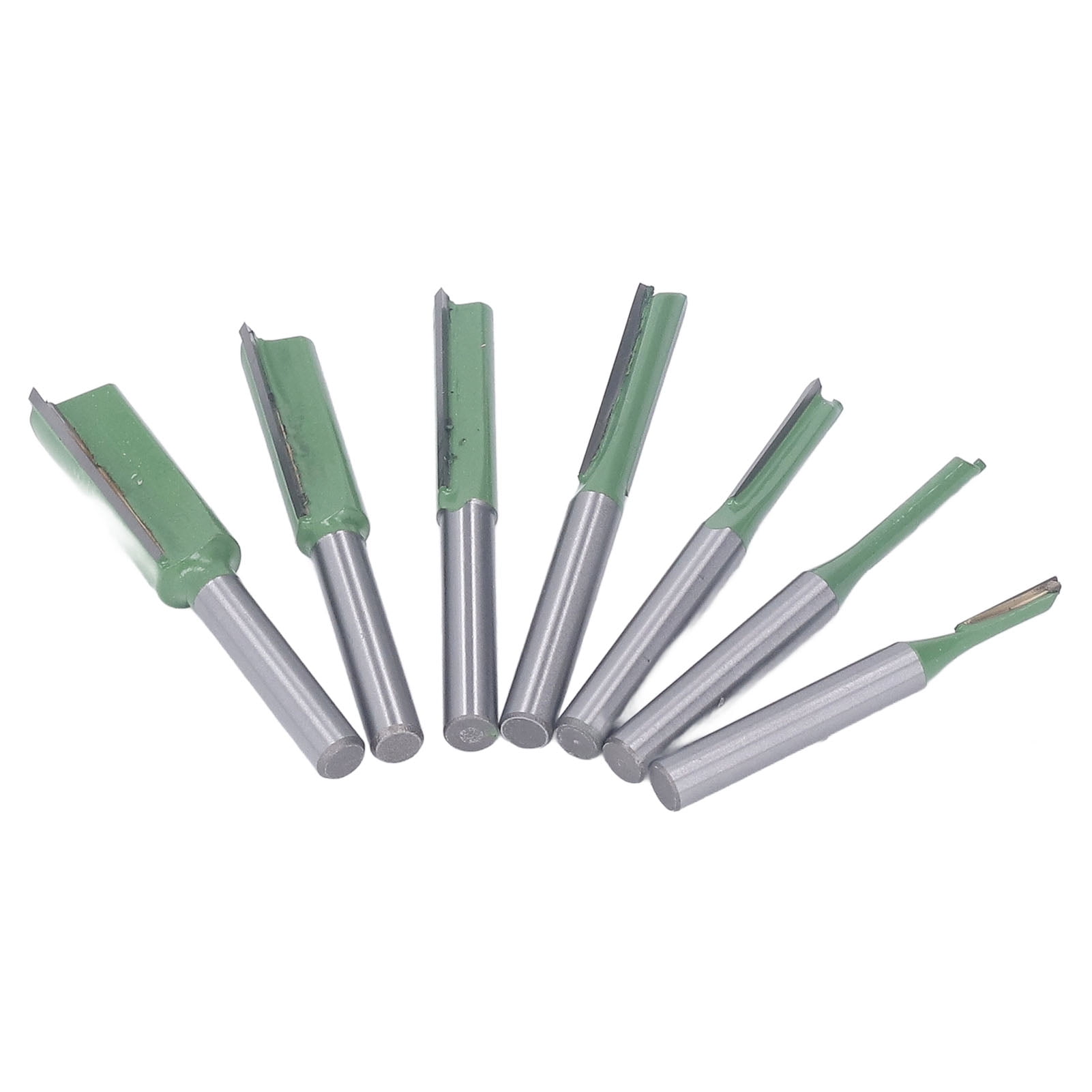 Straight Router Bit Set, 7Pcs Easy Installation Tungsten Carbide Blade