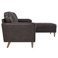 thumbnail image 3 of Modway Valour 98" Leather Sectional Sofa in Brown, 3 of 8