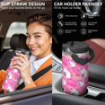 thumbnail image 5 of Modern 30oz Handheld Travel Tumbler with Handle – Double Wall Stainless Steel Insulated Cup, Flip Straw Lid, Leak-Proof & BPA-Free for Hot and Cold Drinks – Durable Coffee & Juice Mug White, 5 of 7