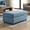 Coast Blue, variant on Roundhill Furniture Wilson Contemporary Upholstered Cocktail Ottoman with Casters, Sunset Rust