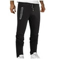 thumbnail image 2 of Vedolay Summer Pants Linen Pants Men Slim Fit Cotton Loose Lightweight Elastic Waist Casual Beach Loose Trousers,Black XXL, 2 of 4