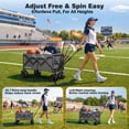 thumbnail image 4 of 580LBS Portable Foldable Wagon Cart, Collapsible Utility Heavy Duty Wagons Carts for Grocery Sports Garden Shopping Camping,Gray, 4 of 10
