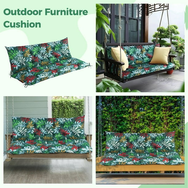 Coussins de balancelle d'extérieur, coussins de rechange épais pour balancelle de 2 à 3 places, pour mobilier d'extérieur avec dossier, coussins de siège inclinables de jardin imperméables (couleur Coussins de balancelle d'extérieur, coussins de rechange épais pour balancelle de 2 à 3 places, pour mobilier d'extérieur avec dossier, coussins de siège inclinables de jardin imperméables (couleur