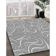 thumbnail image 3 of Ahgly Company Tapis d'Intérieur Lavable à la Machine, Carré, Transitionnel, Gris, Tapis de Zone, 4 Pieds Carré, 3 of 7