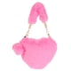 thumbnail image 1 of 1 pieza de felpa en forma de corazón bolso femenino encantador bolso peludo para invierno otoño, 1 of 6