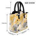 thumbnail image 2 of Single Shoulder Bag Rivet Bag 7.48×7.48×3.94in Removable Shoulder Belt Can Be Held Or Diagonal Across A Variety Of Matching Styles Gold Marble_4, 2 of 6