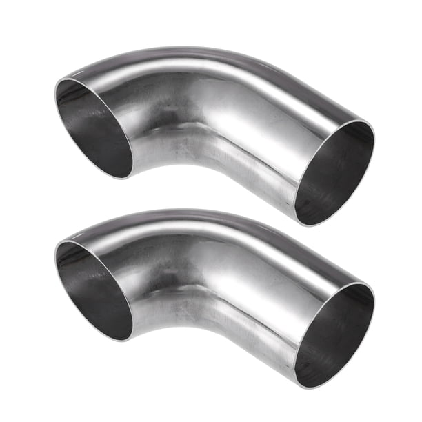 2 Unidad Curva Codo Tubo Tubo, 2,01 DE 90° DIY Escape Tubo para Auto