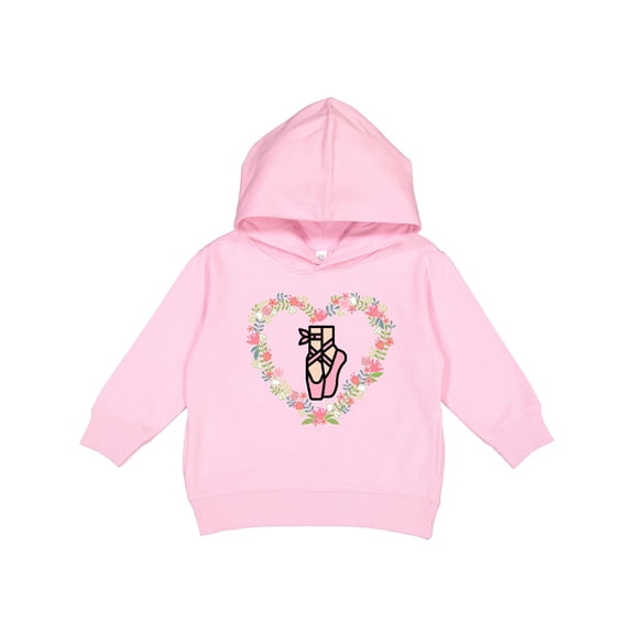 Inktastic Ballet Heart Wreath Ballerina Shoes Toddler Hoodie