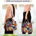 thumbnail image 4 of FORMRS Womens Corduroy Tote Bag Crossbody Shoulder Handbag with Pocket, Large Colorful Flowers Pattern, 4 of 7