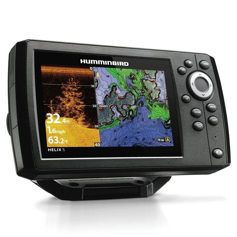 Humminbird Helix 5 CHIRP DI GPS G3 Fishfinder with GPS and Down Imaging  Sonar and Gimbal Mount 