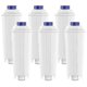 thumbnail image 1 of 6-pack Coffee Machine Filters for Delonghi Dlsc002 Filter Ecam, Esam, Etam, Bco, Ec with Activated (FMY) White, 1 of 5