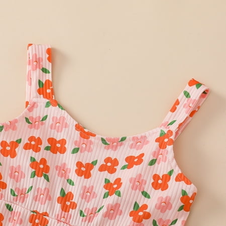 

PEASKJP Bodysuits for Baby Girls Short Sleeve Baby 1 Piece Summer Romper Baby Girl Solid Color Jumpsuit Sleeveless Coveralls Outfits Orange 2-3 Years