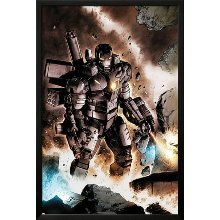 Iron Man Rapture No3 War Machine Standing Lamina Framed Poster Wall Art 26x38