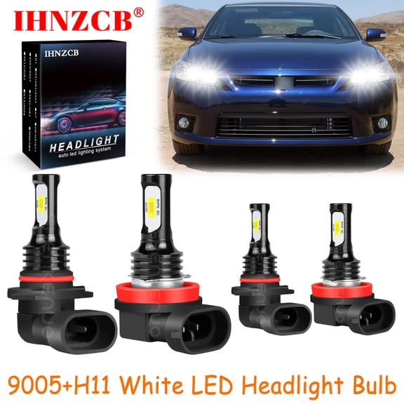IHNZCB for Scion TC 2008-2013 White Led Headlights Bulb High Low Beam,9005 H11,HKB,Y07