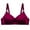 Wine, variant on VerPetridure Sports Bras for Women On Sale Woman's Solid Color Comfortable Hollow Out Perspective Bra Underwear No Rims