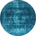 thumbnail image 1 of Ahgly Company Indoor Round Oriental Light Blue Industrial Area Rugs, 6' Round, 1 of 4