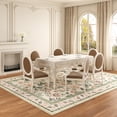 thumbnail image 5 of Washable Area Rug for Living Room, Curtilage 8'x10' Non-Slip Boho Pink Floral Print Indoor Rug, Soft Low Pile Stain Resistant Carpet for Bedroom, 5 of 9