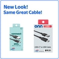 thumbnail image 5 of onn. 10ft USB to USB-C Cable, Black, Compatible With USB-C Devices, 5 of 8