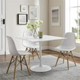 thumbnail image 4 of Bowery Hill 35. 5" Square Modern Wood Top Dining Table in White, 4 of 7