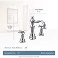 thumbnail image 2 of Grifo para Baño Weymouth Moen con 2 Manijas Cruzada Duradero Resistente a las Manchas Cromo Moen TS42114, 2 of 2