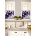 thumbnail image 5 of Purple Black Geometric 2 Panel Kitchen Curtains for Small Windows, Modern Abstract Crystals Artwork Bathroom Tier Curtain, Short Window Treatment for Bedroom/Living Room 55"x36", 5 of 6