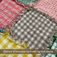 thumbnail image 2 of Oatmeal 4 Plaid Homespun Cotton Fabric Sold by the Yard- by JCS, 2 of 8