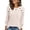 Apricot, variant on Blouses for Women Long Sleeve Buttons Shirts Dressy Crew Neck Tunic Tops Fall Casual Lightweight Sweaters