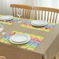 thumbnail image 3 of Pioneer Flower Floral Print Pattern Summer Placemats Table Placemats Set Of 4-Linen Kitchen Washable Placemats Table Mats 12x18 Inch Non-Slip Heat Resistant, 3 of 5
