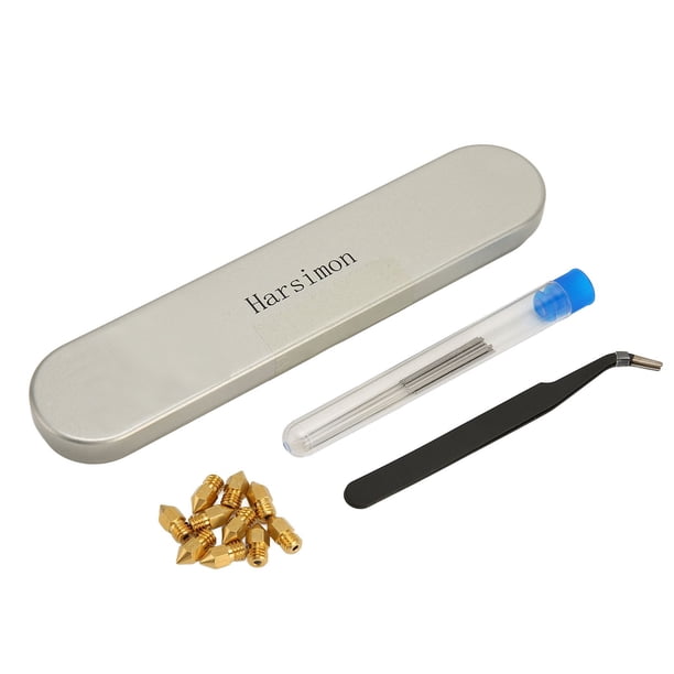 Kit de limpieza de boquillas de impresora D, 20 piezas Boquilla de impresora 3D Herramientas de limpieza de boquillas de impresora D Kit de limpieza de boquillas Funcionalidad de alta precisión Jadeshay A