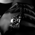 thumbnail image 6 of EOEMY Stainless Steel Antique Gothic Biker Tribal Ring Black Men'S Unisex Skull B176-8, 6 of 8
