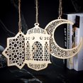 thumbnail image 3 of Eid Mubarak Colgante De Madera Escritorio Artesanías Decoraciones Suaves No Tóxicos Adornos Para El Hogar Para Puertas Ventanas 3 Uds Yuarrent HA034875-00, 3 of 6