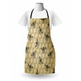 thumbnail image 3 of Bee Apron, Eco-Friendly Beekeeping Theme Honeycomb Cells and Bee Silhouettes Illustration, Unisex Kitchen Bib with Adjustable Neck for Cooking Gardening, Adult Size, Sage Green Beige, by Ambesonne, 3 of 4