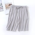 thumbnail image 2 of YANGXINX Women's Pajama Shorts Loungewear Bottoms Elastic Waist Shorts with Pockets Beach Vacation Clothes, 2 of 4