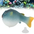 thumbnail image 4 of Aquarium Puffer Fish, Luminous  Floatable Simulation Rubber Fish With Suction Cup For Fish  Blue,Orange, 4 of 8