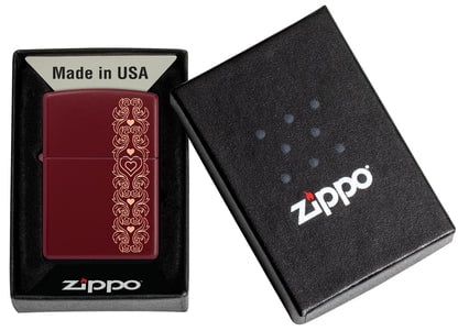 Zippo Lighter - Customized Engraved Message Windproof Love Pattern Design 46296