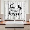 thumbnail image 2 of Ambesonne Retro Kitchen Curtains, Family Words Ink Sketch, 55"x39", Black Brown White, 2 of 3