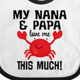 thumbnail image 4 of Inktastic Nana and Papa Love Me Grandson Boys or Girls Baby Bib, 4 of 4